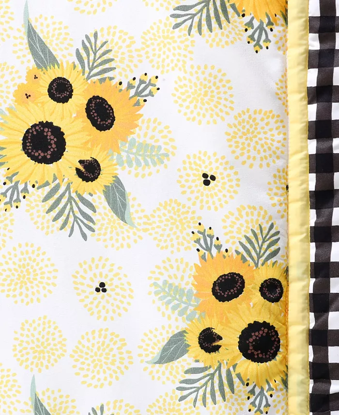 The Peanutshell Sunflower Crib Bedding Set， 3 Piece