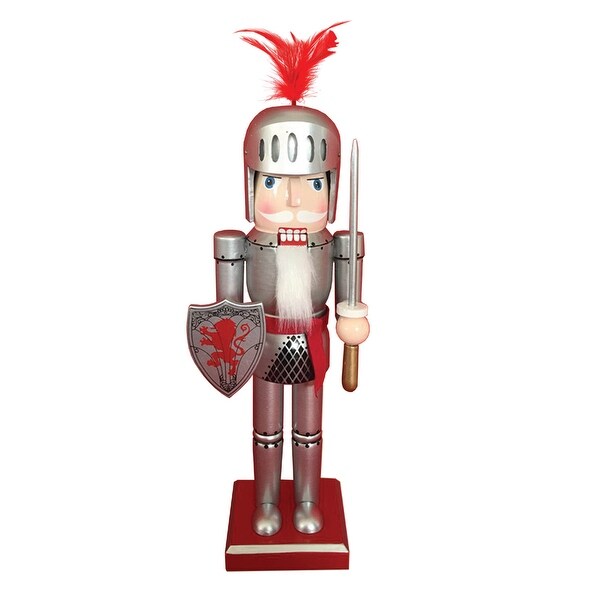 14 inch Red Lion Knight Nutcracker