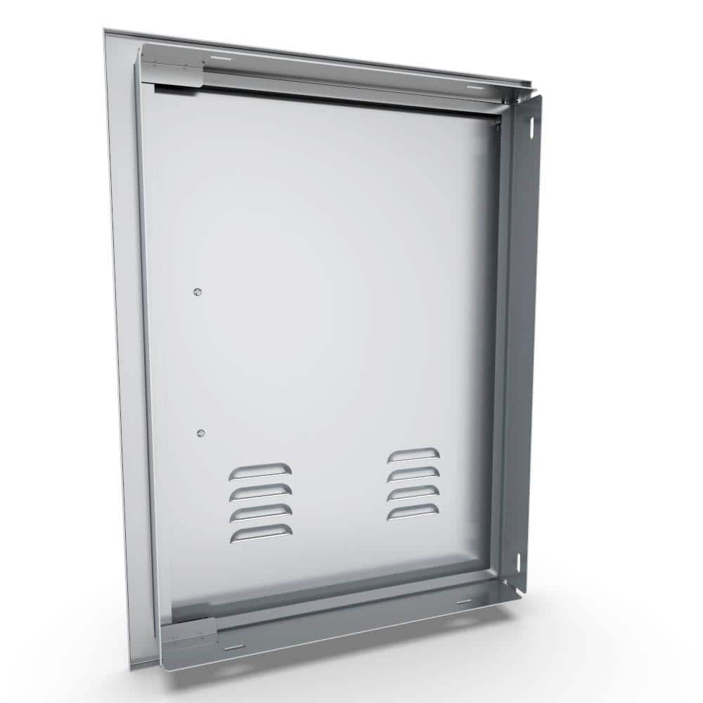 Sunstone Signature Series 20 in. x 27 in. 304 Stainless Steel Left Swing Vertical Vented Door BA-VDVL1724