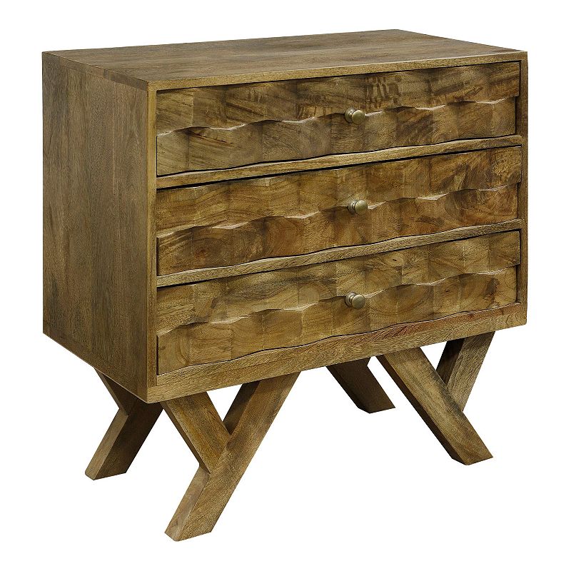 3-Drawer Wooden Chest