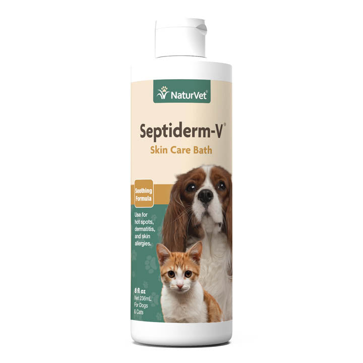 NaturVet SeptidermV Skin Care Bath for Dogs and Cats