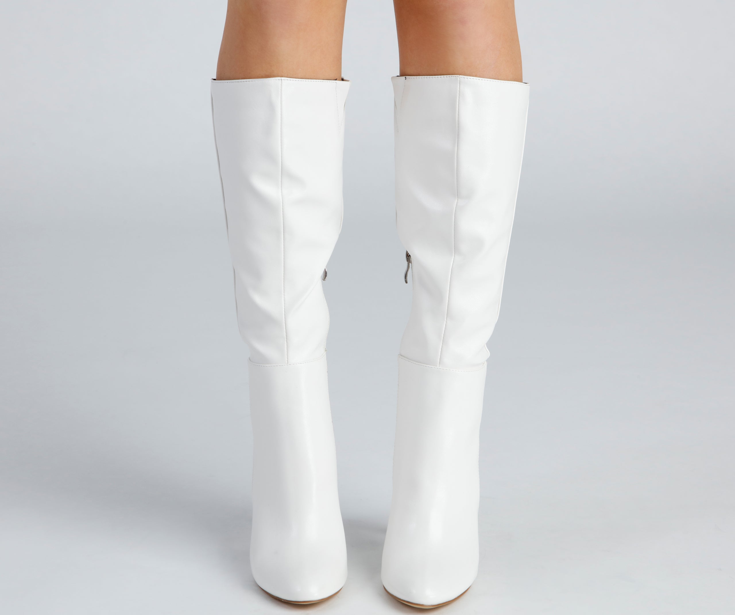 Clearly Chic Lucite Heel Boots