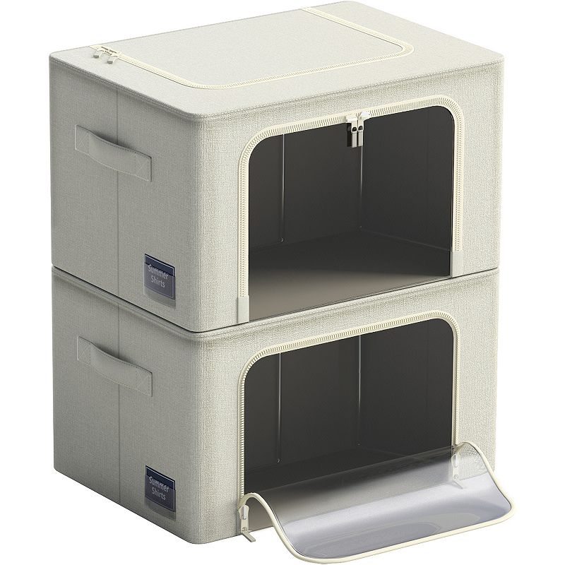 Sorbus Foldable Clothing Storage Bin with Window