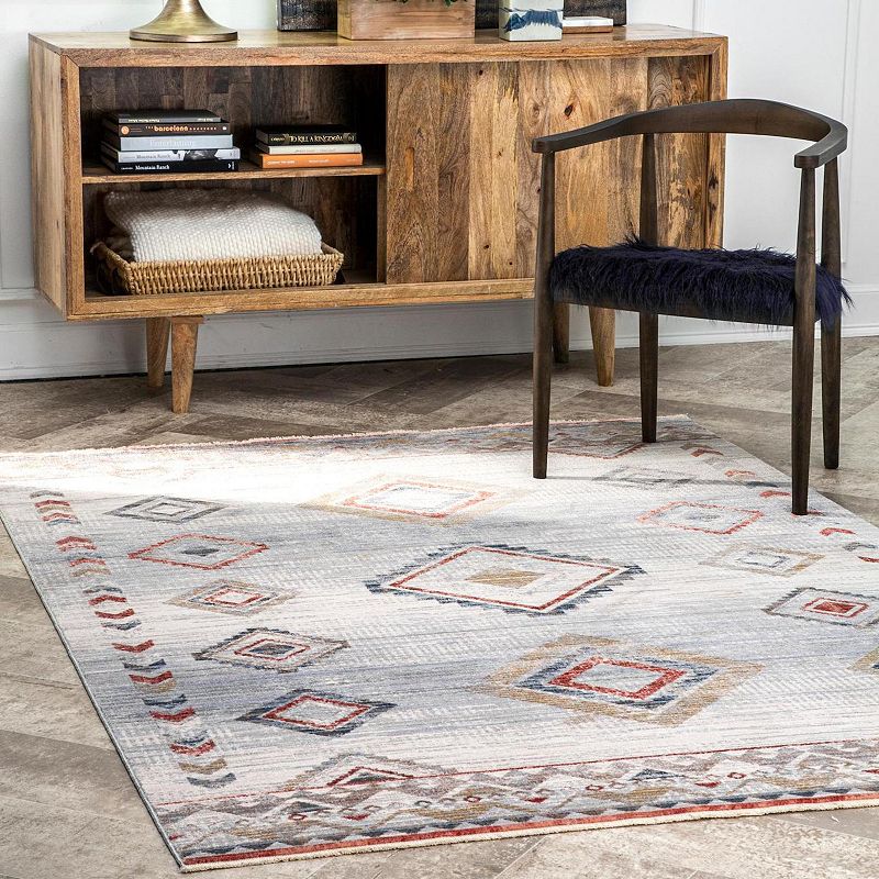 nuLOOM Alondra Tribal Diamonds Area Rug