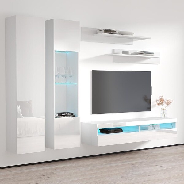 Fly A5 35TV Wall Mounted Floating Modern Entertainment Center