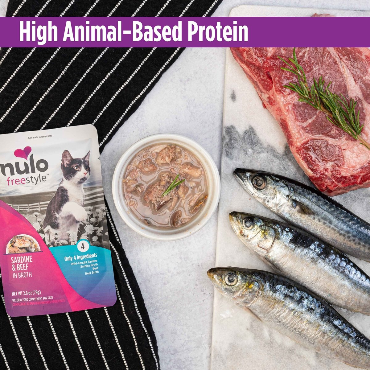 Nulo FreeStyle Sardine and Beef in Broth Cat Food Topper