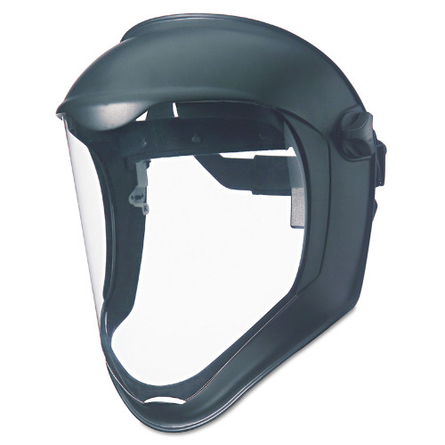 Uvex Bionic Face Shield， Matte Black Frame， Clear Lens (S8500)