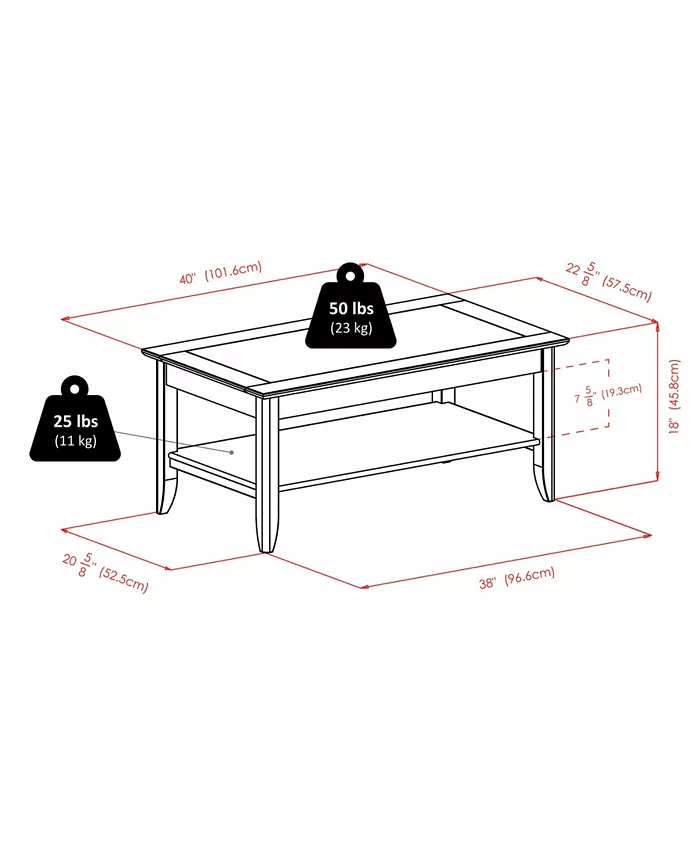 Winsome Santino 18.03 Wood Coffee Table