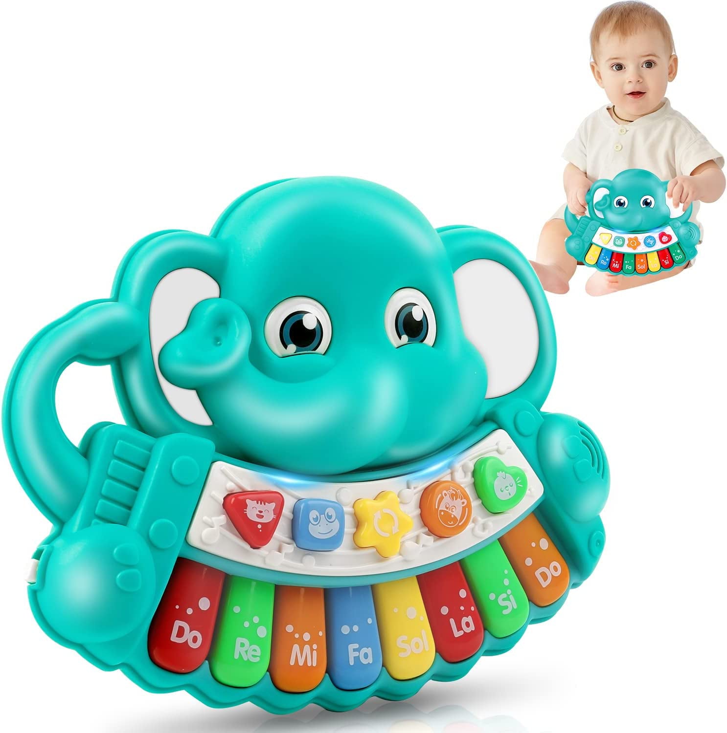 Baby Toys 6-12 Months， Montessori Toys for 1 Year Old Boys and Girls， Baby Toys for Toddler 12-24 Months，  Musical Piano Educational Toys