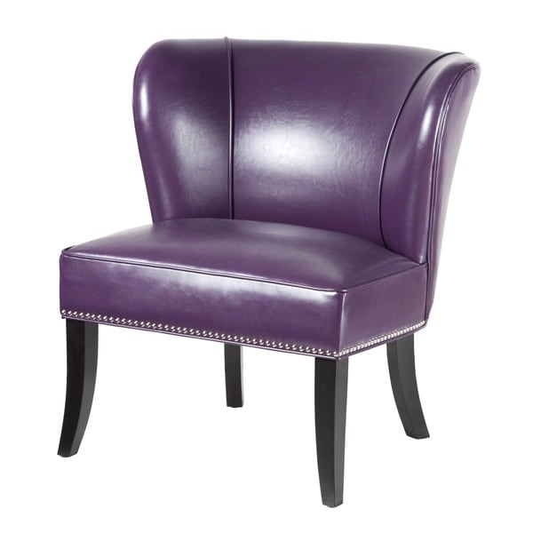 Madison Park Sheldon Purple Armless Accent Chair