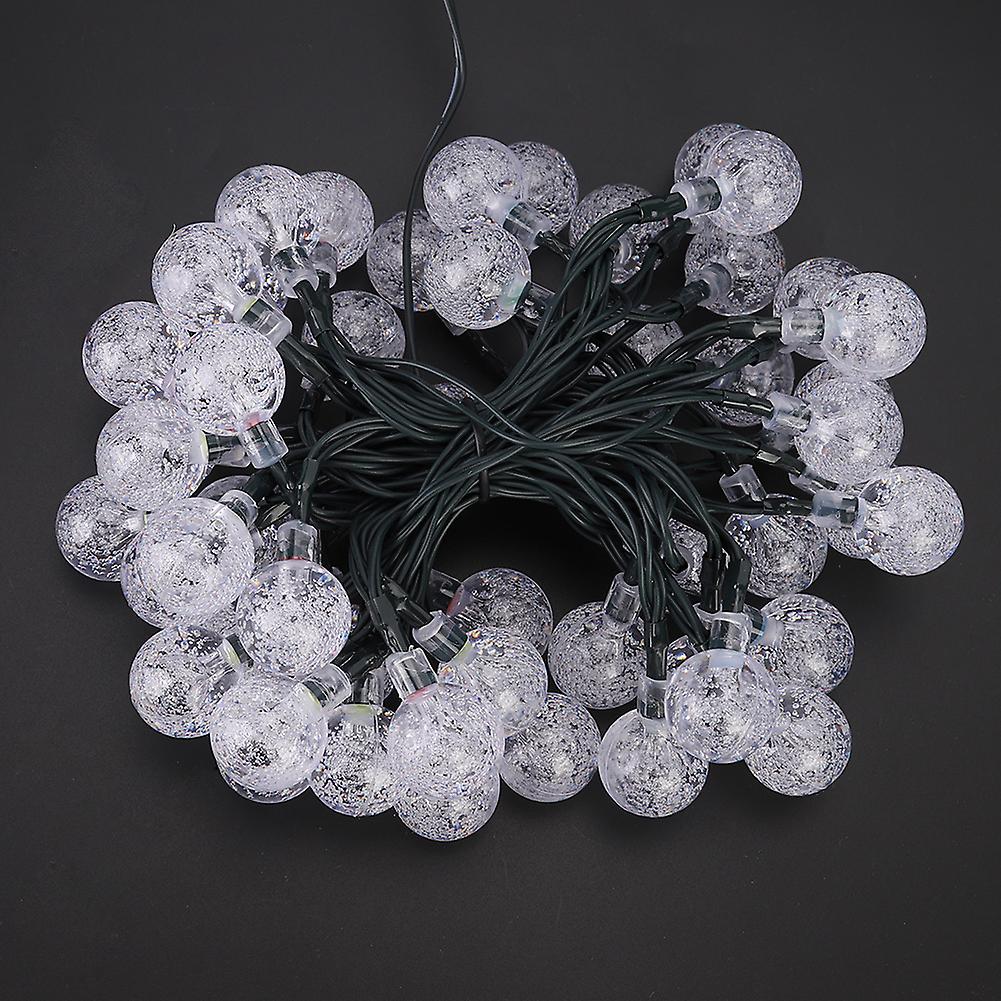 6.5m 30led Waterproof Bubble Ball Solar Power String Light For Outdoor Garden Courtyard Decorationwarm Wihte 2.5cm Light Ball