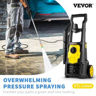 VEVOR 2000 PSI Max. Electric Pressure Washer 1.76 GPM Power Washer with 30 ft. Hose 5 Quick Connect Nozzles ETL Listed DDG176GPM110VU1K3V1