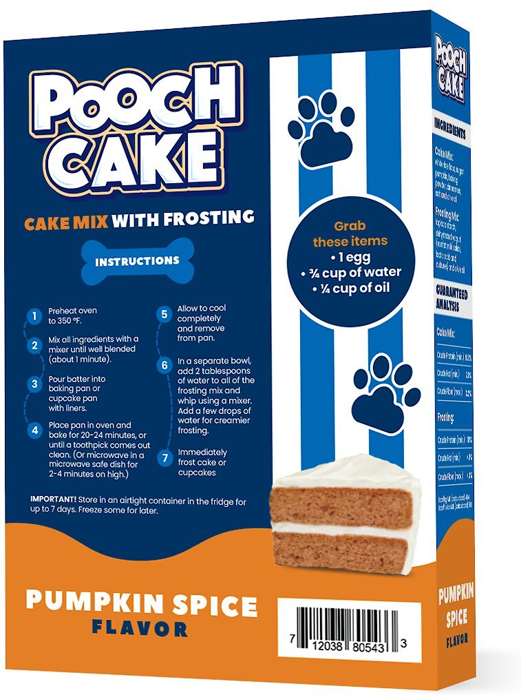 Pooch Cake Basic Starter Pumpkin Cake Mix and Cake Mold Kit Dog Treat， 9-oz box