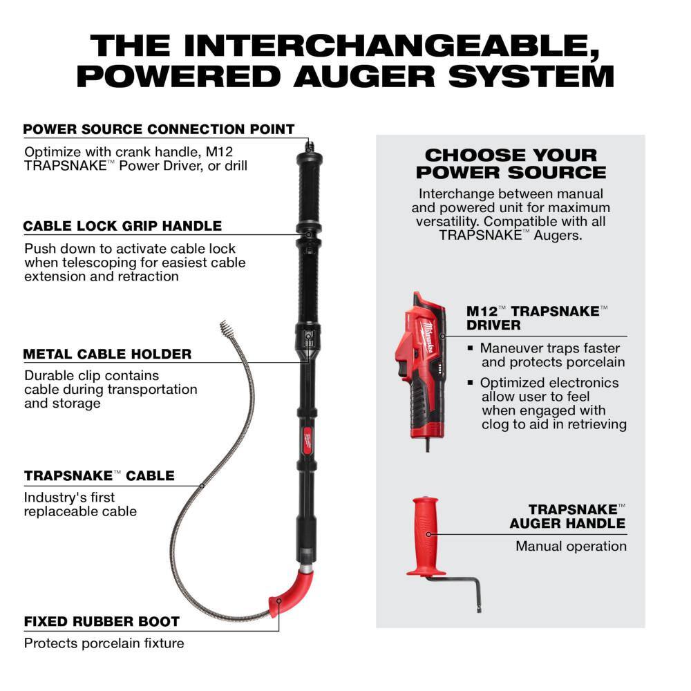 MW 12 in. x 6 ft. Toilet Auger Cable 48-53-3576