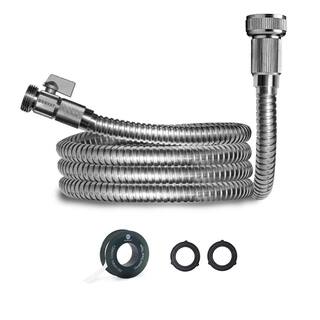 Morvat 12 in. x 3 ft. Stainless Steel Garden Leader Hose MOR-SS-HOSE-3-A