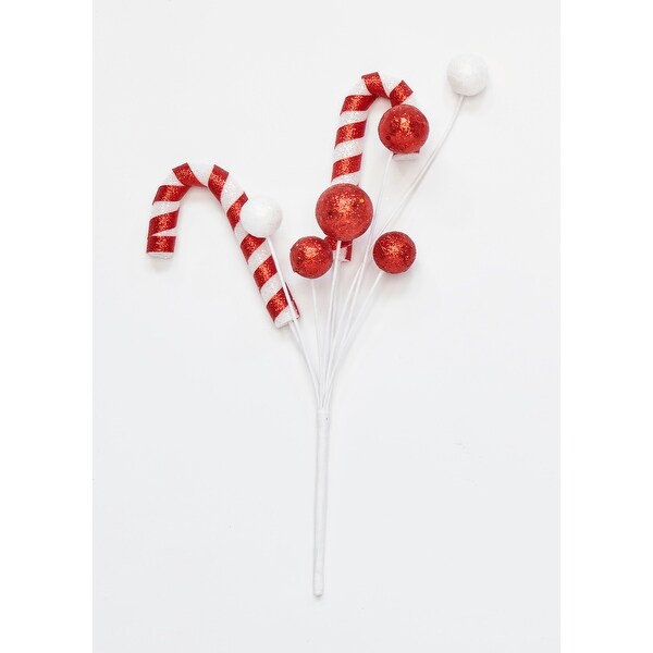 13 Christmas Candy Cane Pick，Set of 6