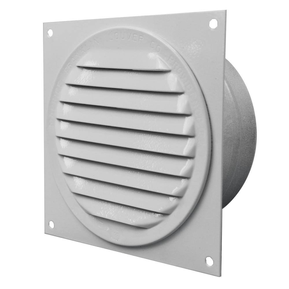 Active Ventilation 4 in. Aluminum Bathroom Soffit Vent White BSV-4-WT