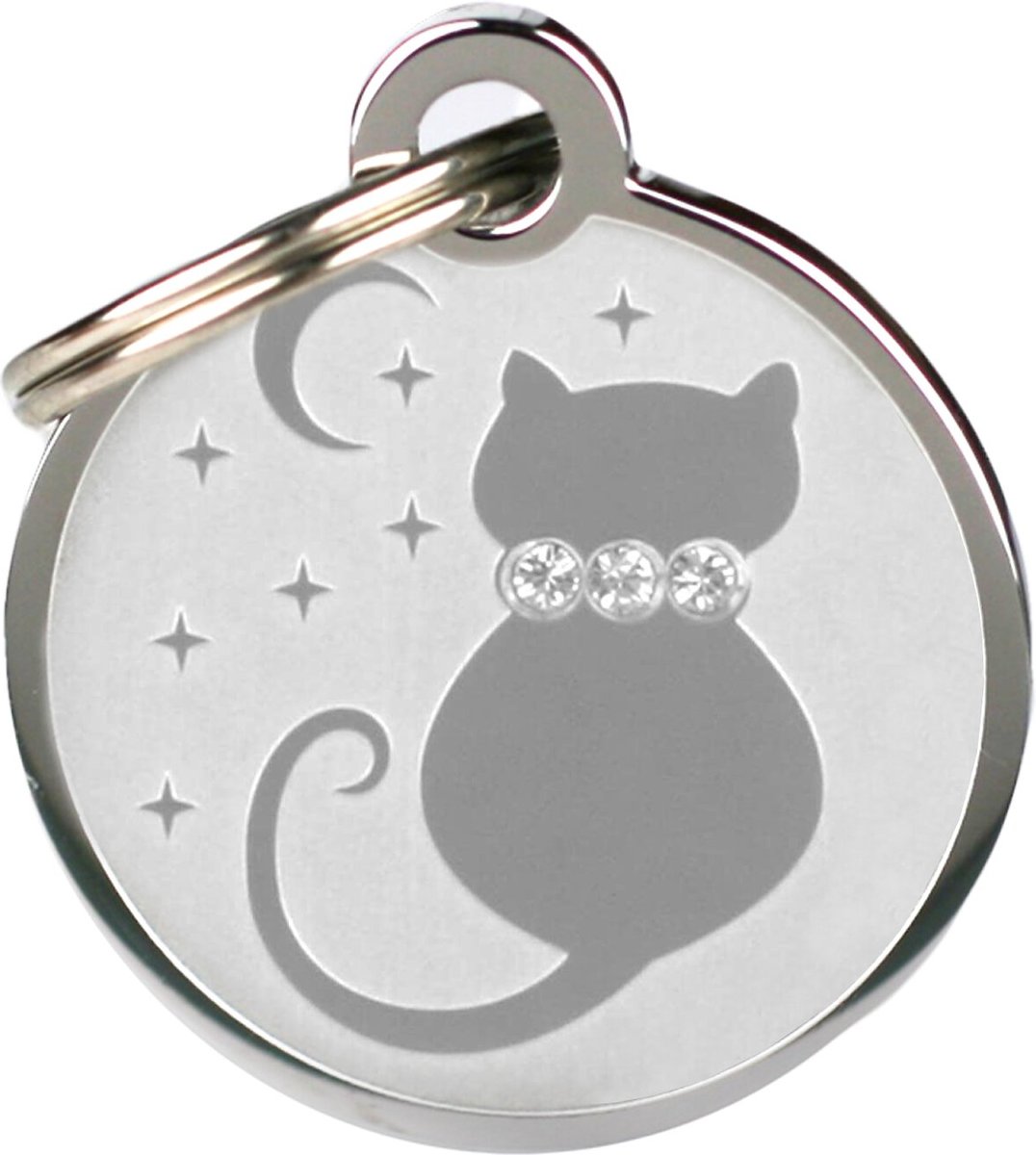 Frisco Starry Moon Crystal Cat Personalized Cat ID Tag