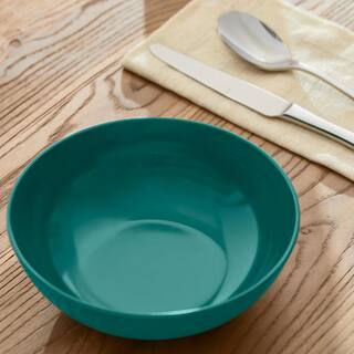 StyleWell Taryn Melamine Dinner Bowls in Gloss Malachite Green (Set of 6) AA5349MAL