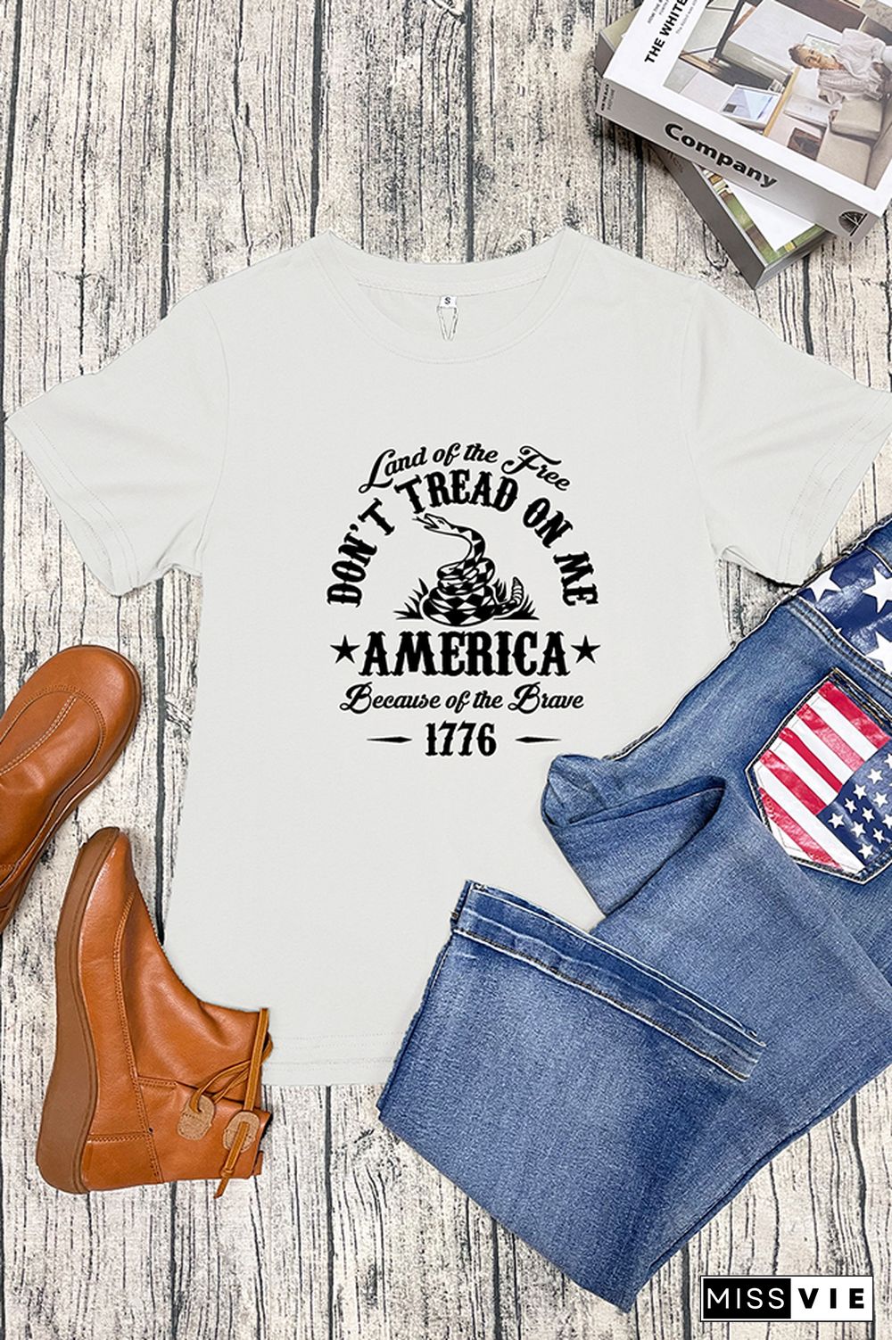 Dont' Tread On Me Graphic T-Shirt Wholesale