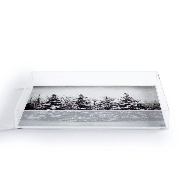 Chelsea Victoria Snow And Pines Acrylic Tray Deny Designs