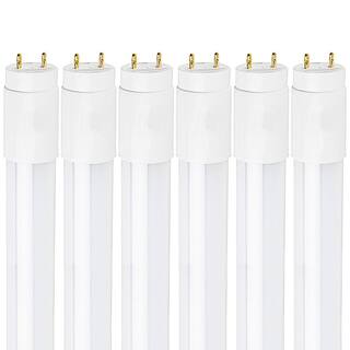 LUXRITE 16-Watt 3 ft. Linear T8 LED Tube Light 3000K Soft White Fluorescent Replacement Direct or Ballast Bypass (6-Pack) LR34075-6PK