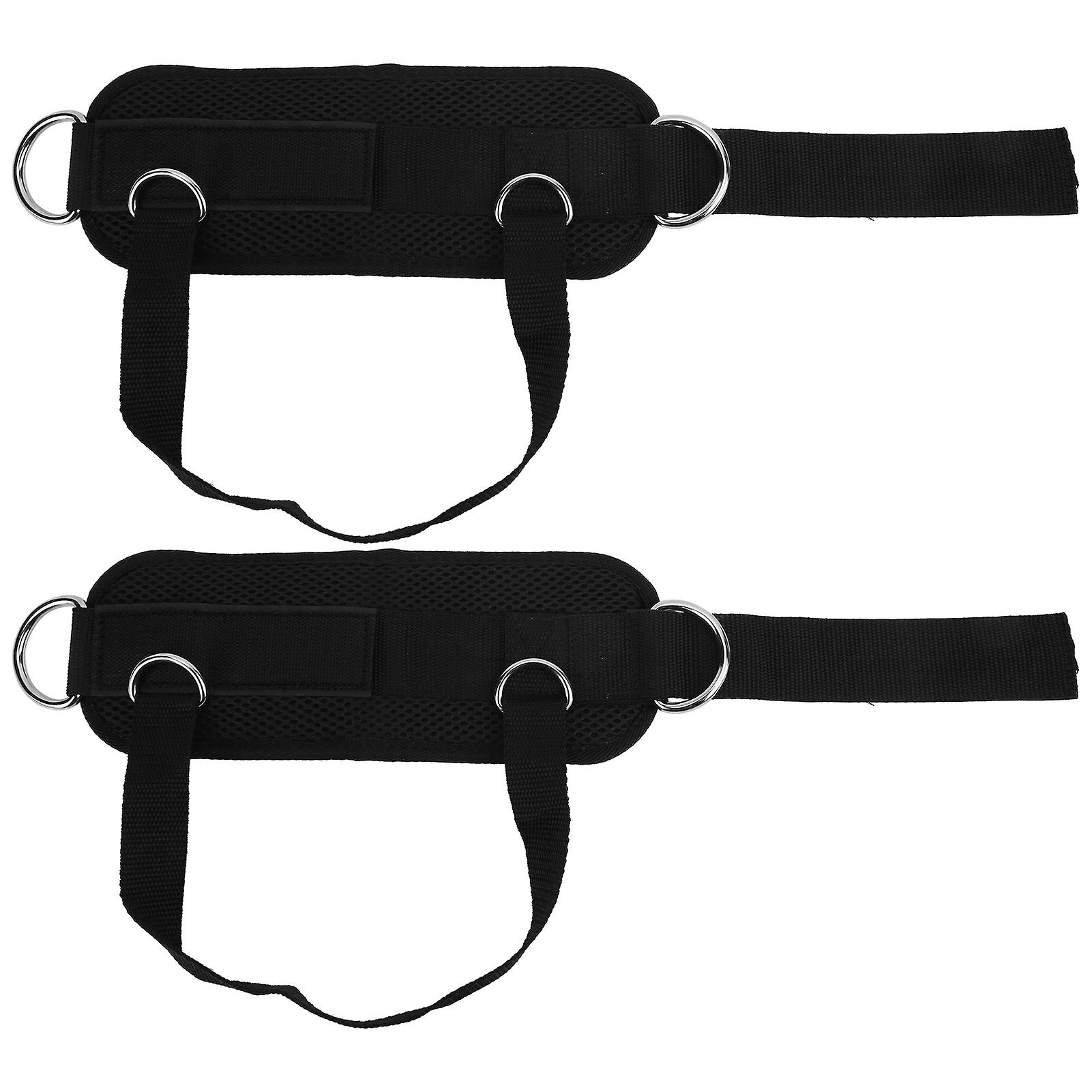 2pcs Fitness Ankle Straps For Cable Machine Dring Adjustable Ankle Straps Cuffs