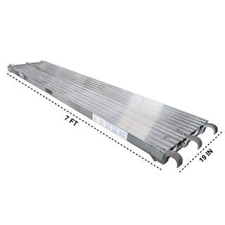 Louisville Ladder 7 ft. x 19 in. Aluminum Scaffolding Plank (3-Pack) PD9207-3