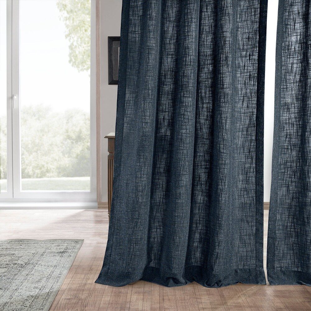 Exclusive Fabrics Heavy Faux Linen Curtain (1 Panel)