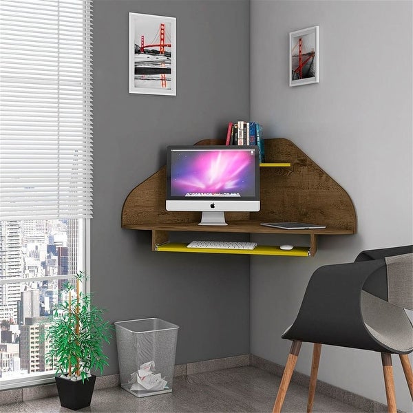 Corner Desk with Keyboard Shelf