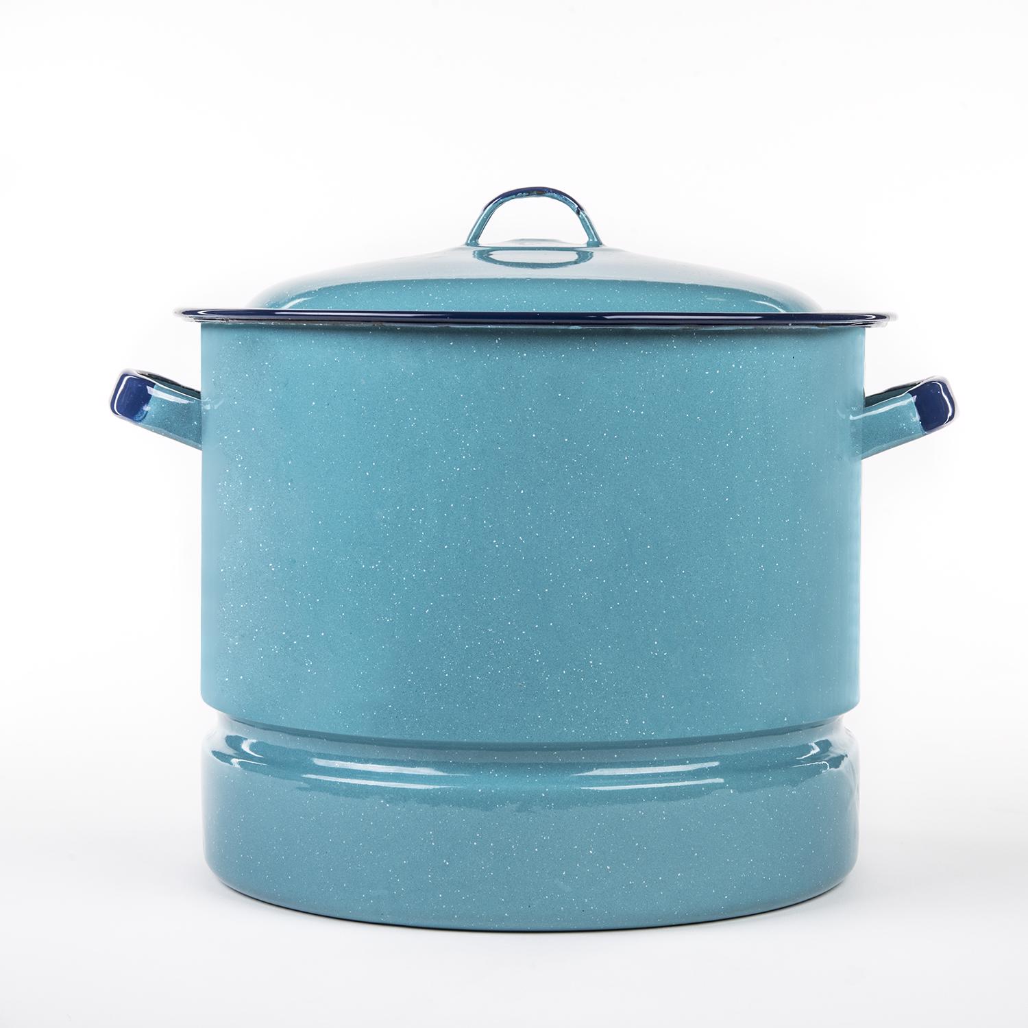 Cinsa Steel Steamer Pot 34 qt Turquoise