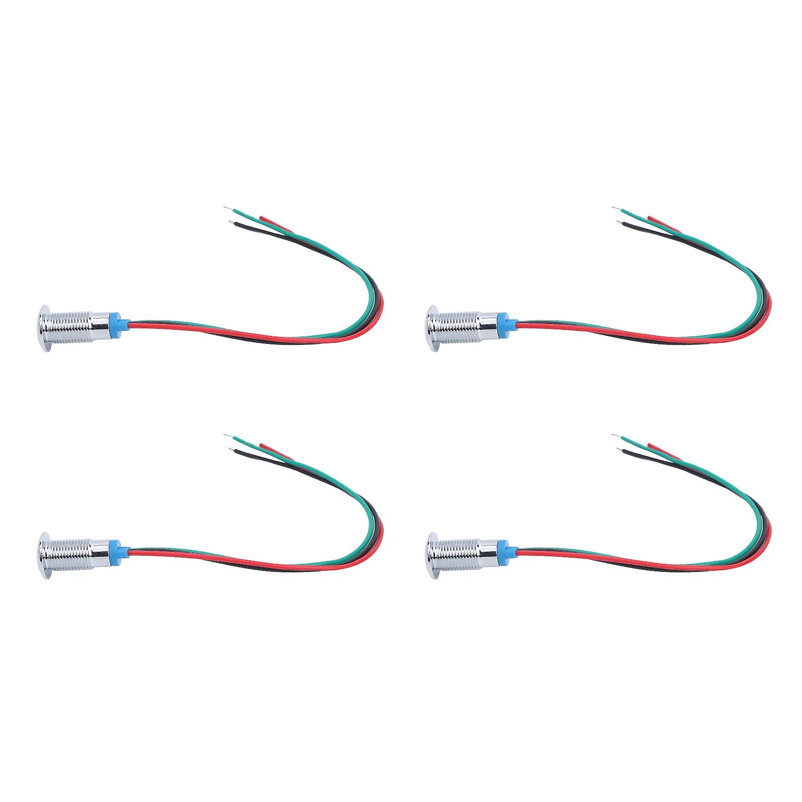 4 Set Led Indicator Light Common Cathode Lamp Industrial Control Components 8mm 110220vred And Green