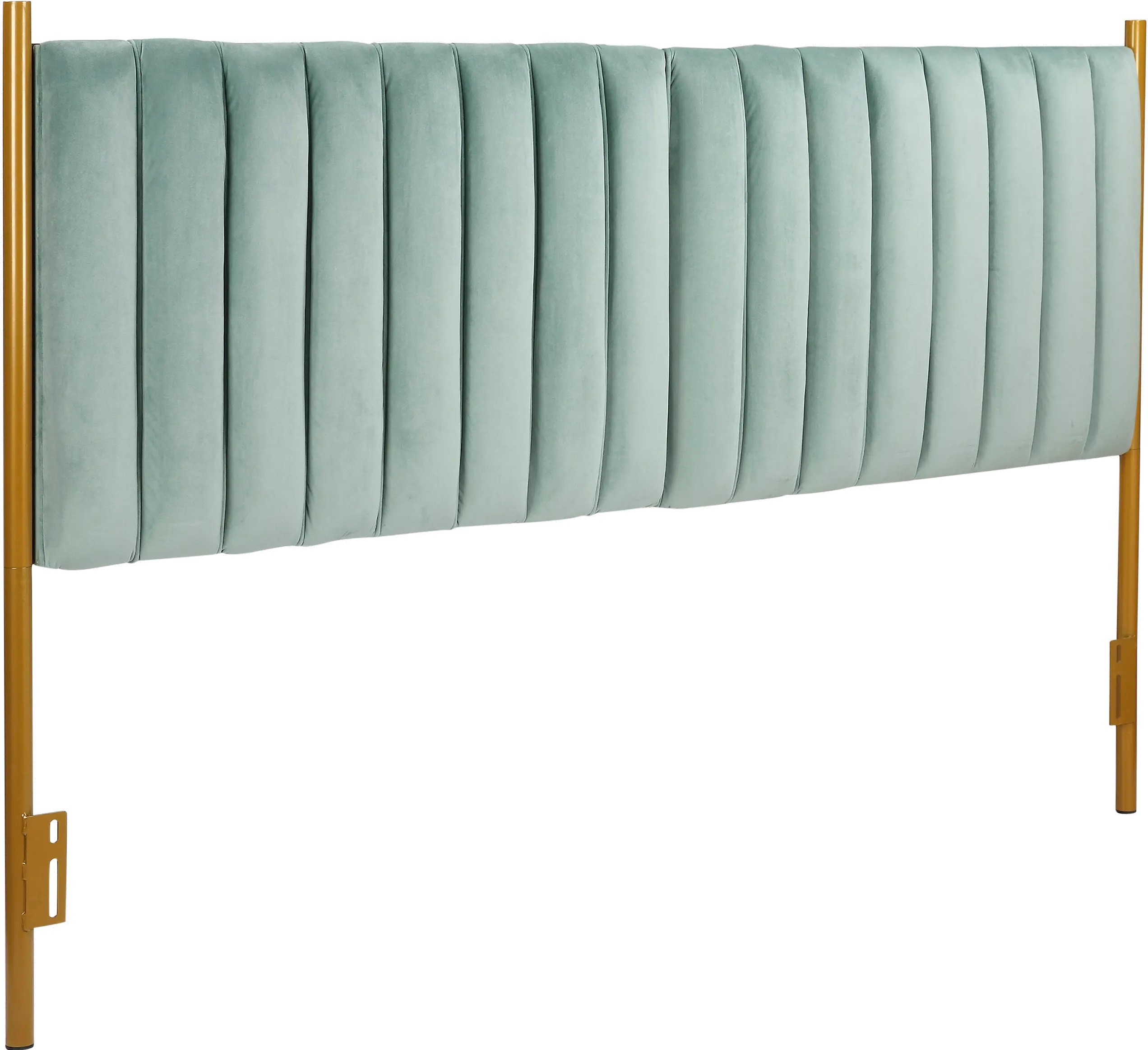 Chloe King Headboard Sage Green Velvet