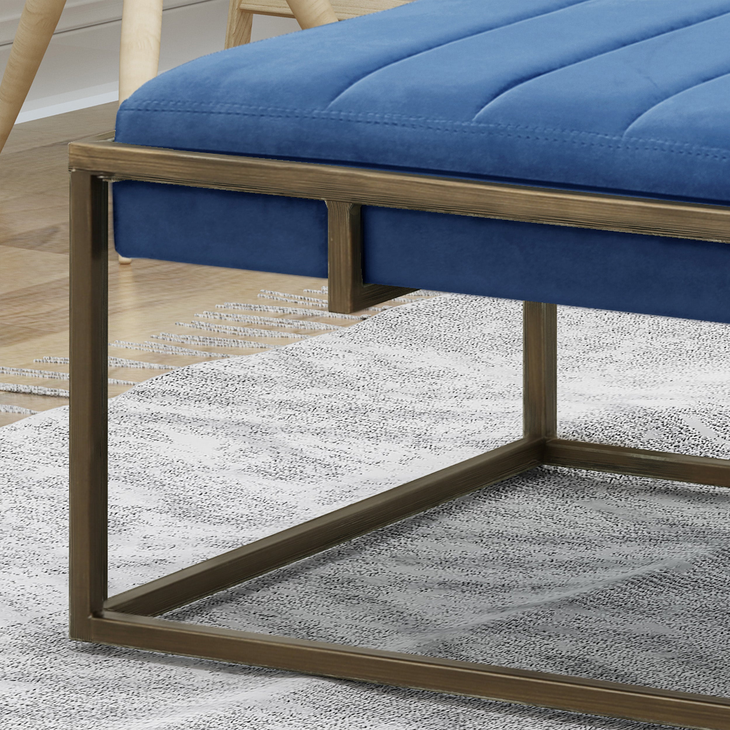 Vassy Modern Velvet Ottoman Bench