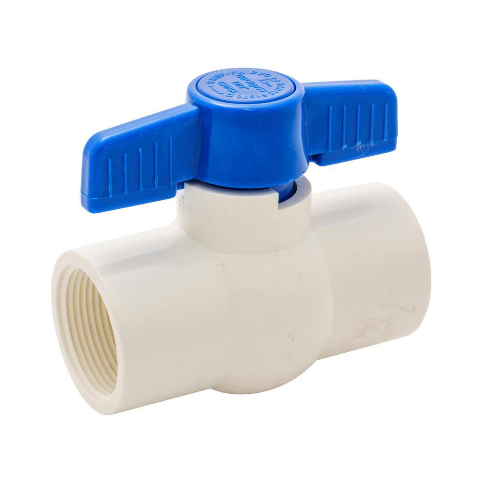 Everbilt 1-14 in. PVC FIP x FIP Schedule 40 Ball Valve 107-136EB