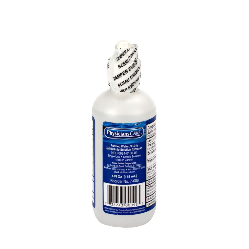 First Aid Only PhysiciansCare Bottle Eye Wash Solution 4oz