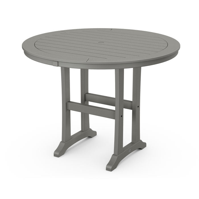 POLYWOOD 48 Round Outdoor Table - NAUTICAL Style  Dining, Counter or Bar Height