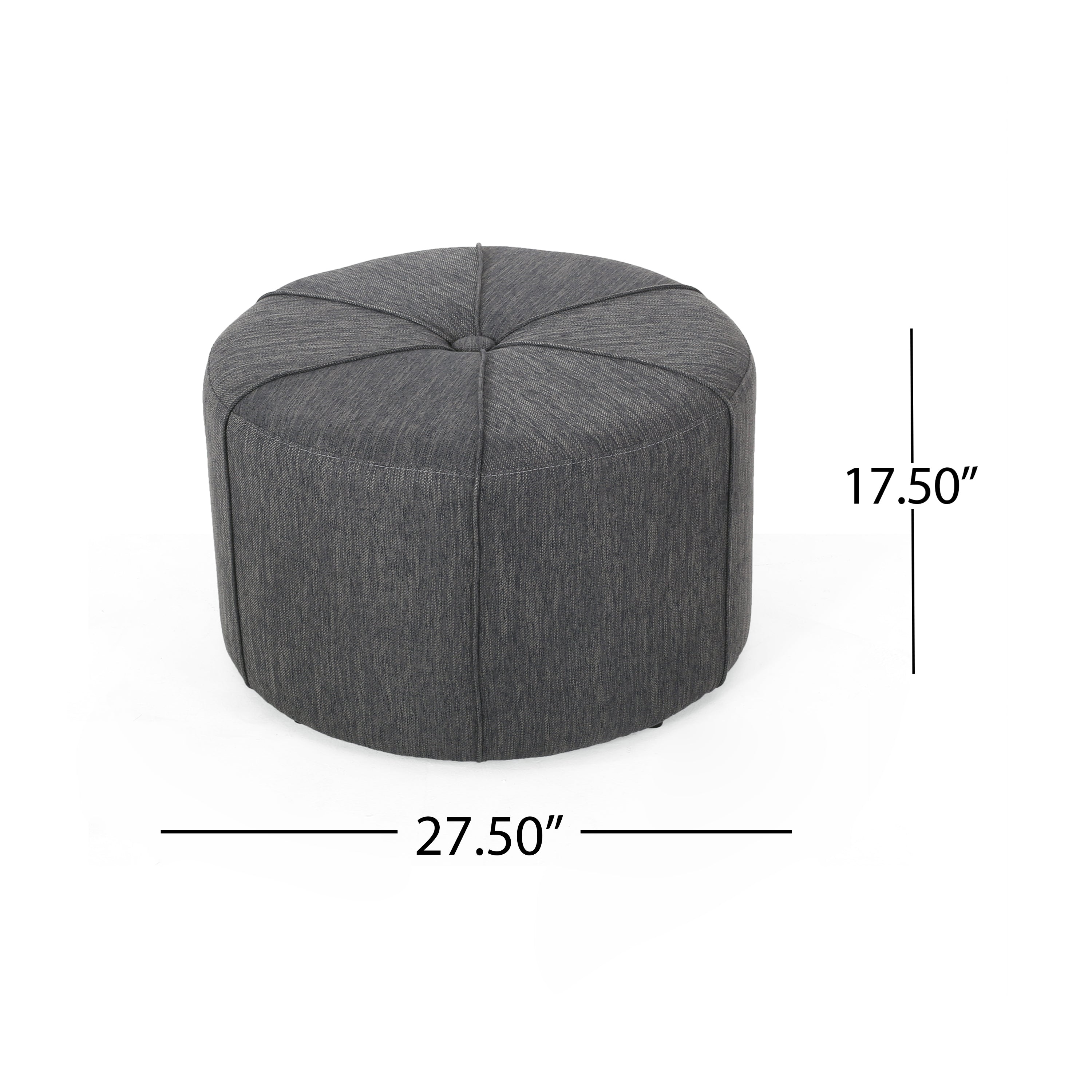 Bergeson Fabric Upholstered Round Ottoman