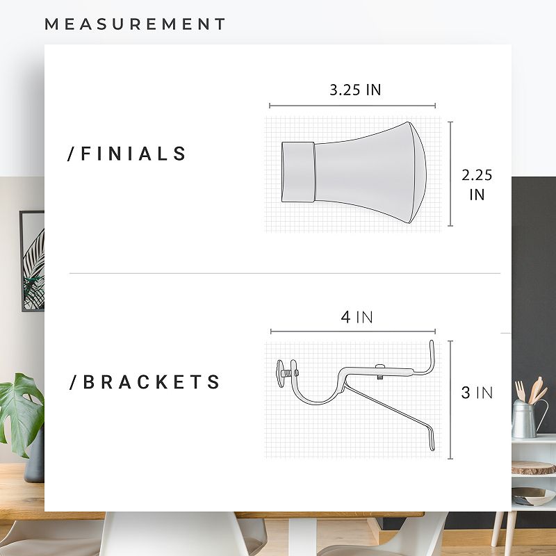 Chicology Modern End Cap Curtain Rod