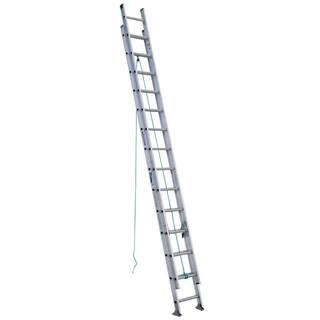 Werner 28 ft. Aluminum D-Rung Extension Ladder with 225 lb. Load Capacity Type II Duty Rating D1228-2