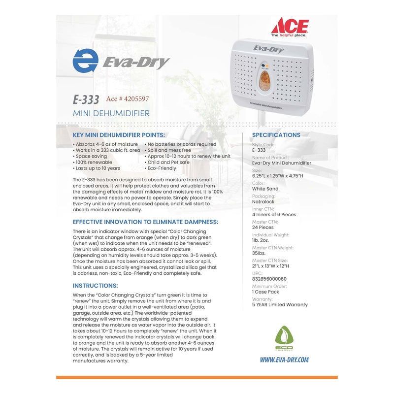 DEHUMIDIFIER EVA DRY