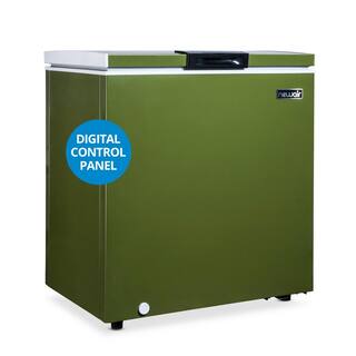 NewAir 30 in. 5 cu.ft. Manual Defrost Mini Deep Chest Freezer and Refrigerator with Digital Control in Military Green NFT050GN00