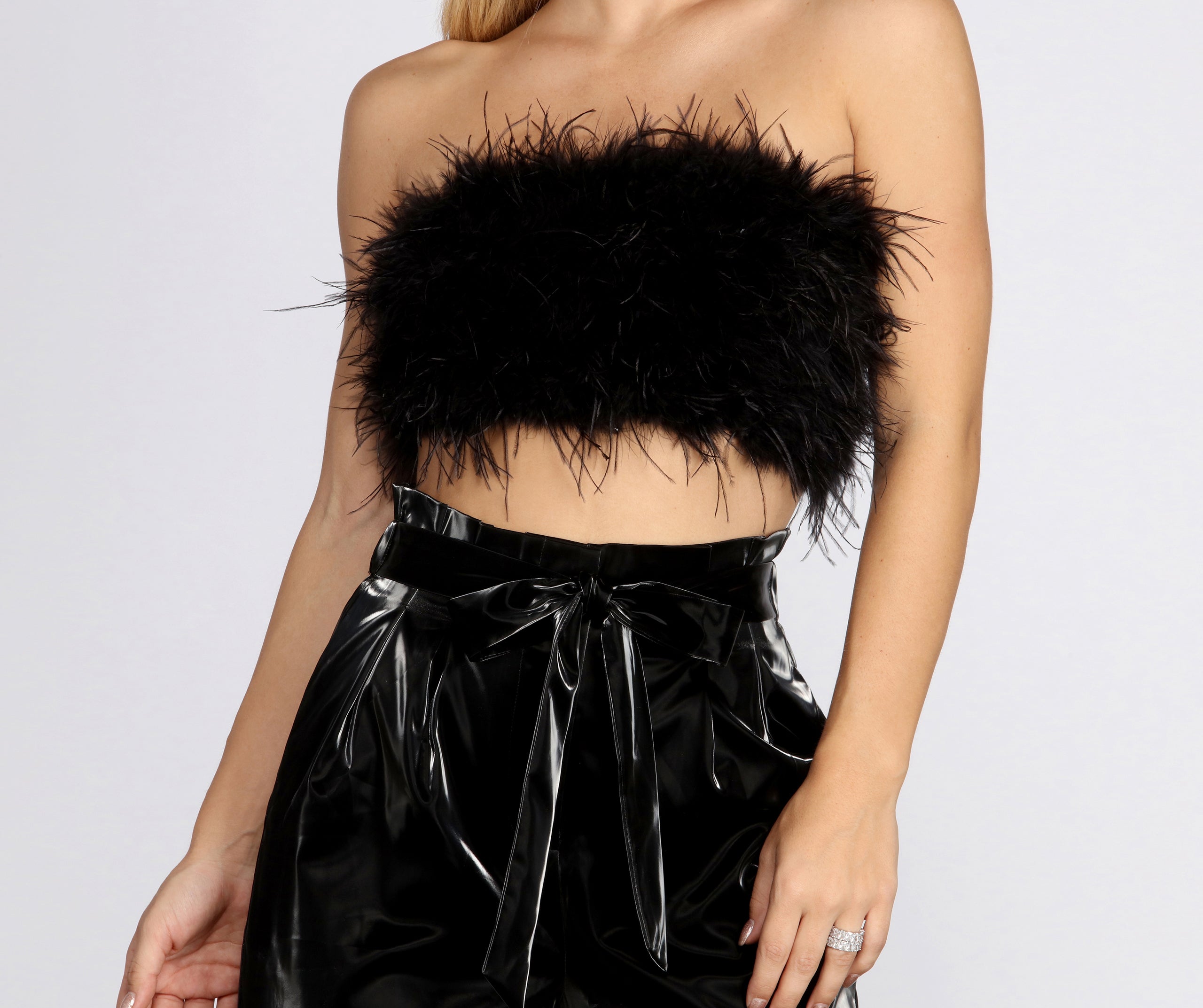 Ruffle Some Feathers Tube Top