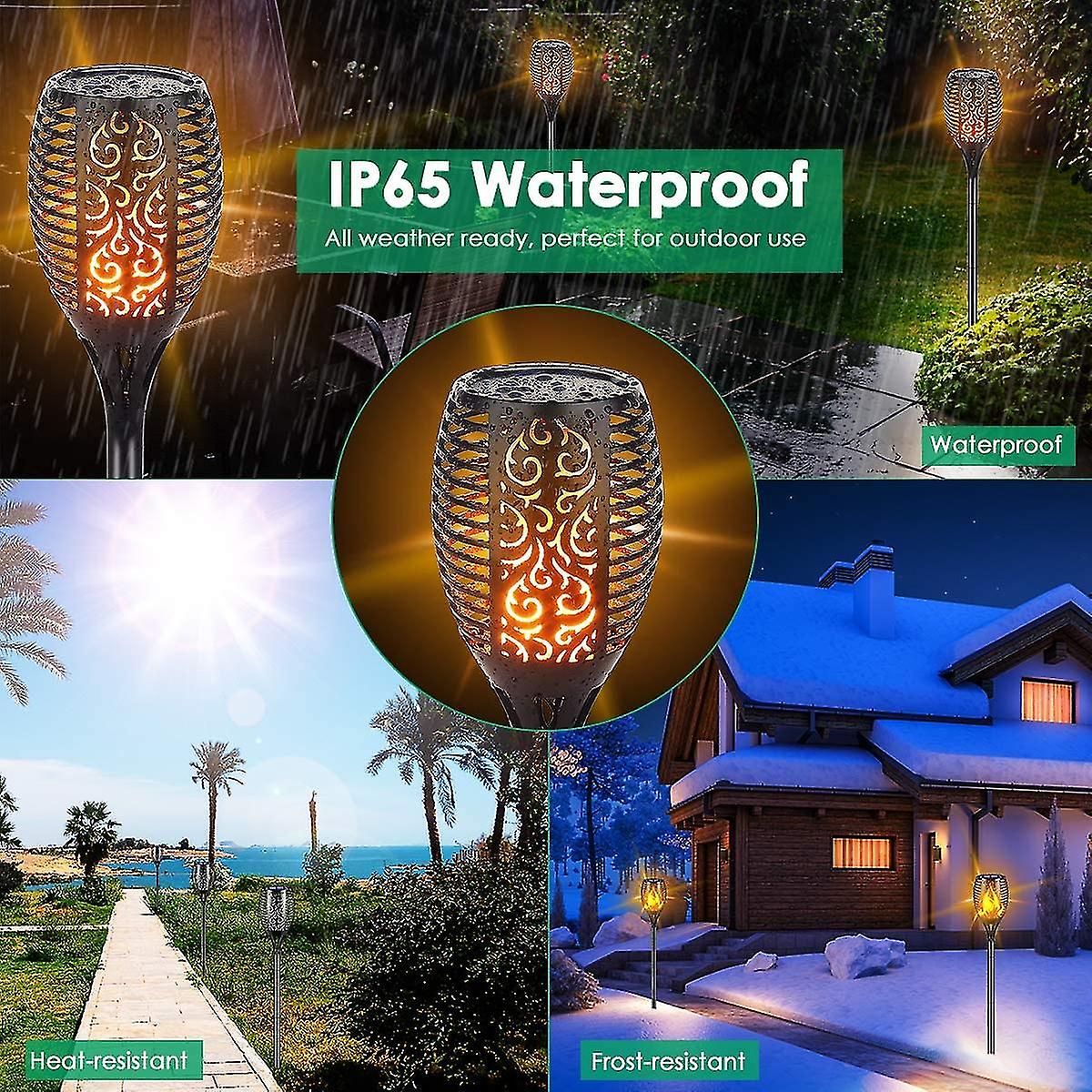 Solar Lights 99 Led Flickering Flame Solar Torches Lights 43