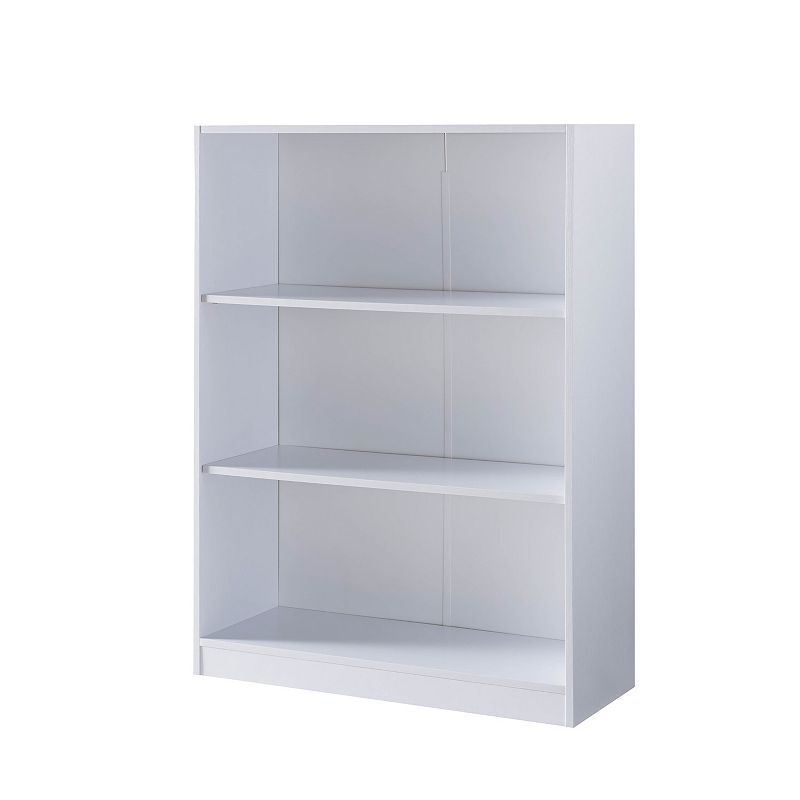 FC Design 3 Tier Display Bookcase in White Finish