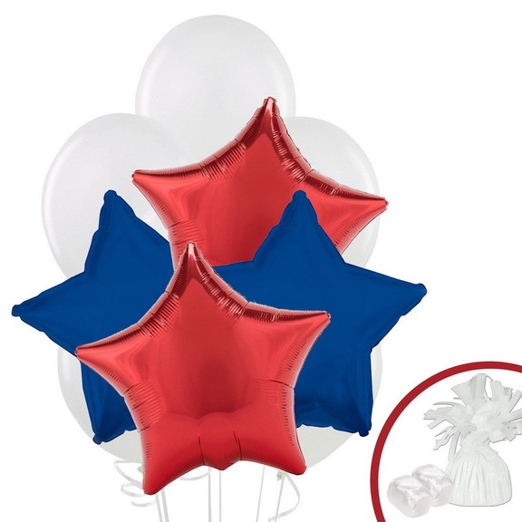 BIRTH9999 259094 Red White   Blue Balloon Bouquet ...