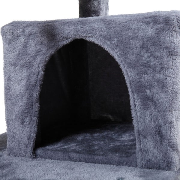 Double-layer cat Tree with cat house and ladder