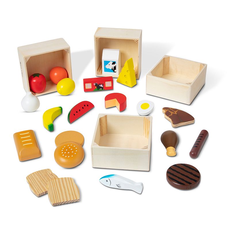 Melissa and Doug Food Groups Wooden Play Food