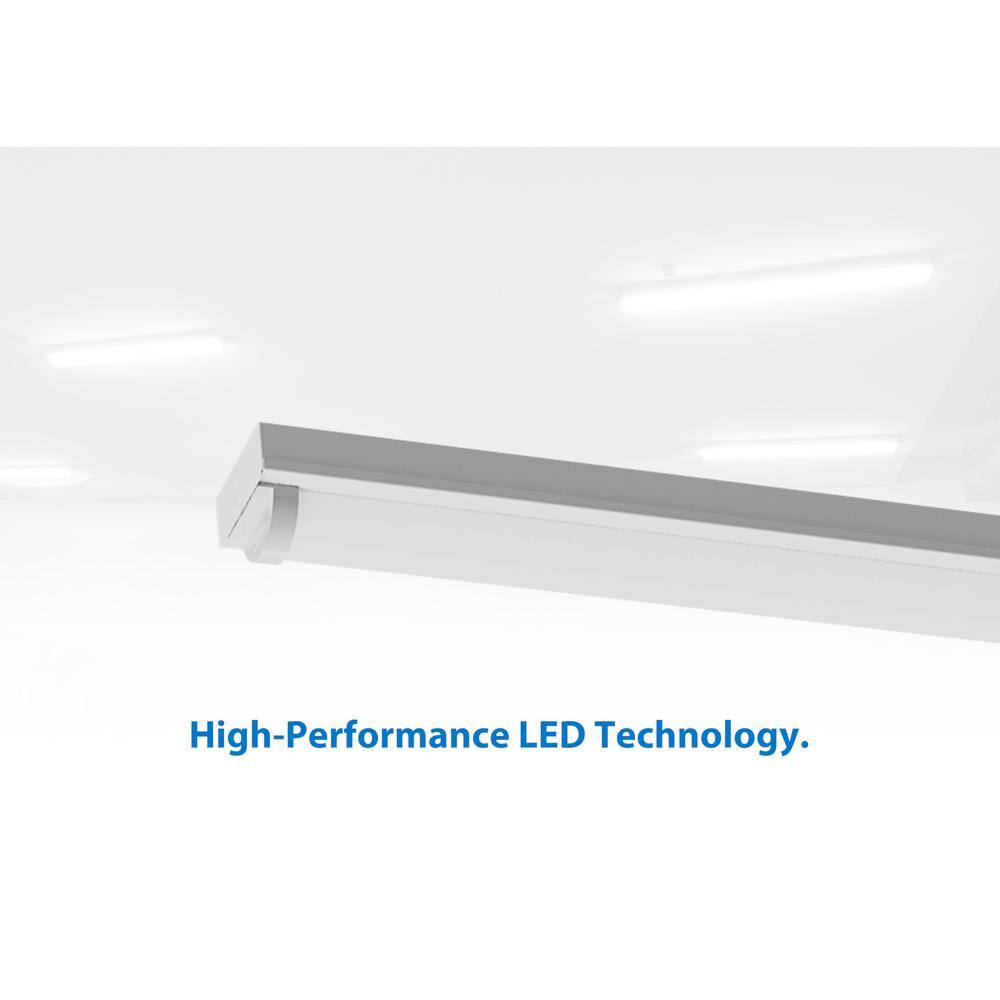 NICOR LS1- 4 ft. High Output 425-Watt White Integrated LED Linear Strip Light in 3000K LS1-10H-UNV-30