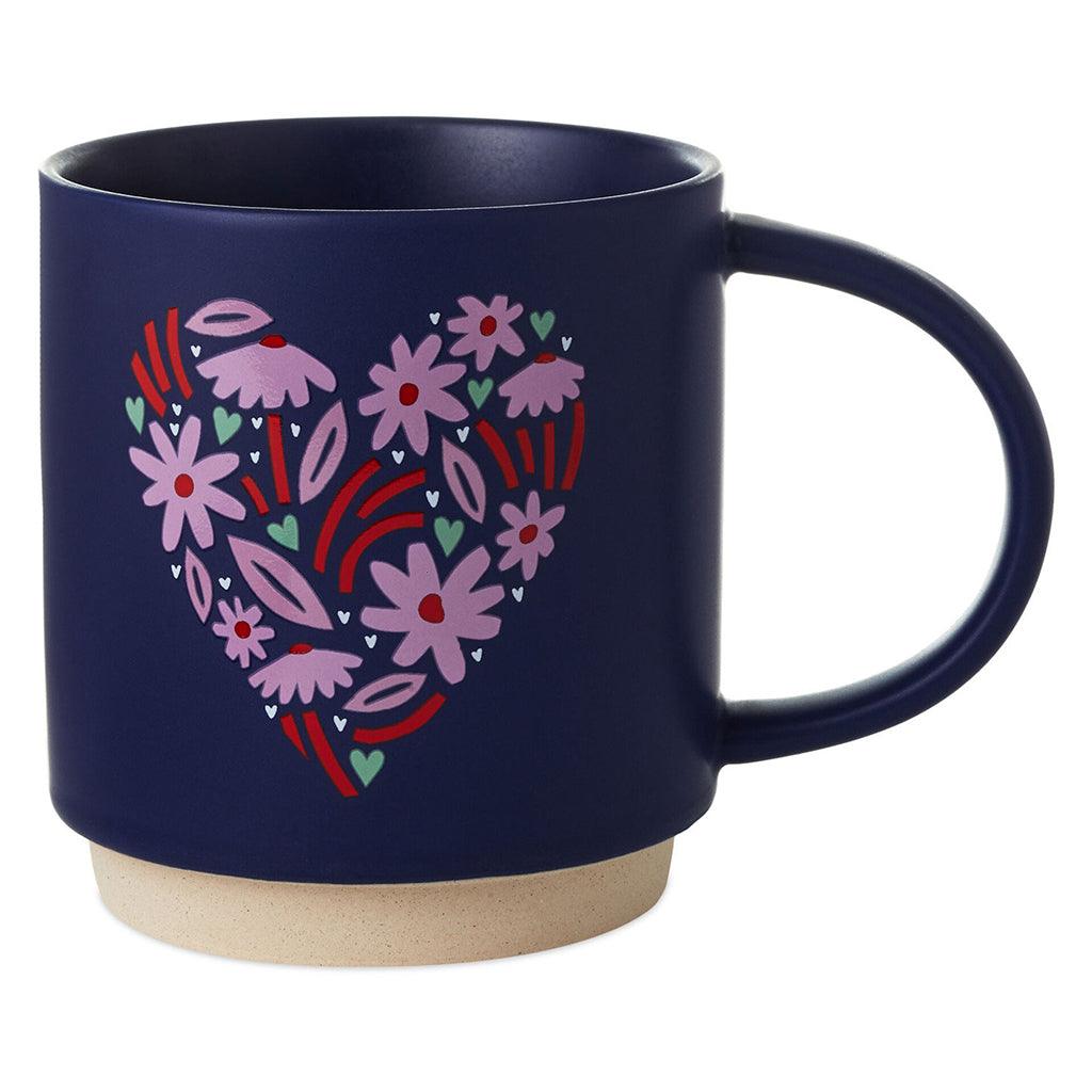 Hallmark  Floral Heart Mug, 16 oz.